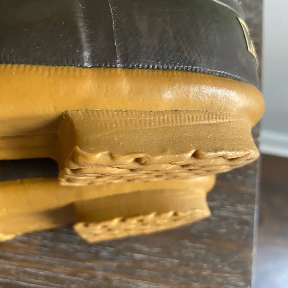 Vintage L.L. Bean Main Hunting Bean Duck Boots Lace Up Womens 5 Narrow Tan Brown